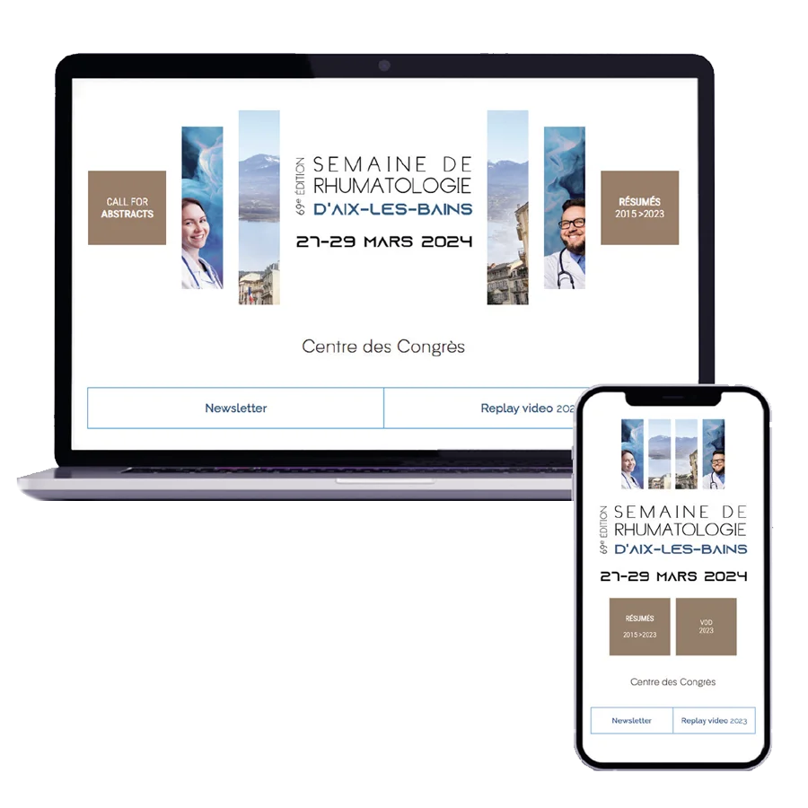 Semaine de Rhumatologie d'Aix-les-Bains - Site + back-office (création graphique et développement)