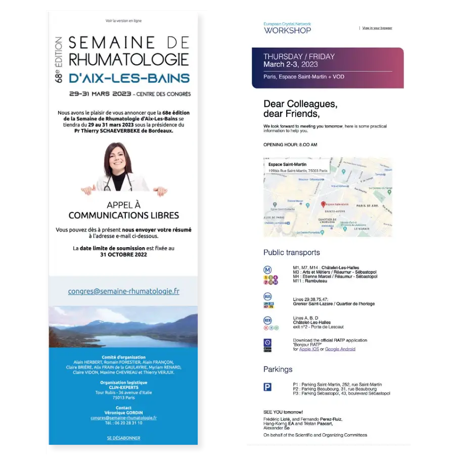Campagnes d'e-mailing (création graphique et développement)